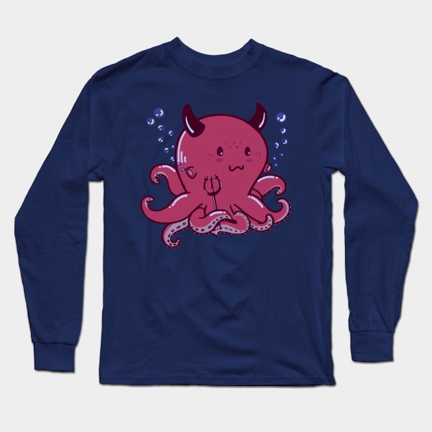 Cute Octopus Long Sleeve T-Shirt by DEMON LIMBS